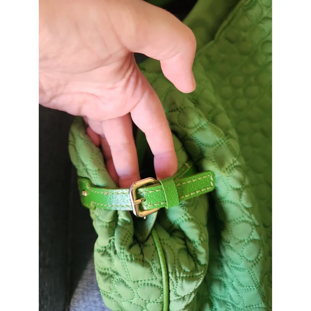 Kate Spade Green Quilted Shoulder Bag